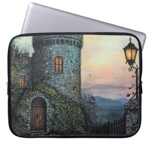 MOODY FOGGY IRISH CASTLE SCENE LAPTOP SLEEVE