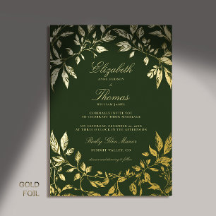Moody Forest Foliage Frame Modern Classic Wedding