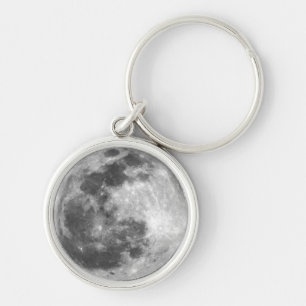 Moody Full Moon Key Ring