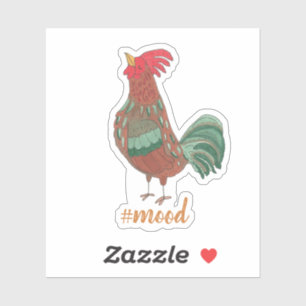 Moody Fun Rooster Illustration