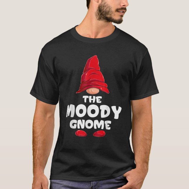 Moody Gnome Matching Family Group Christmas Party  T-Shirt (Front)