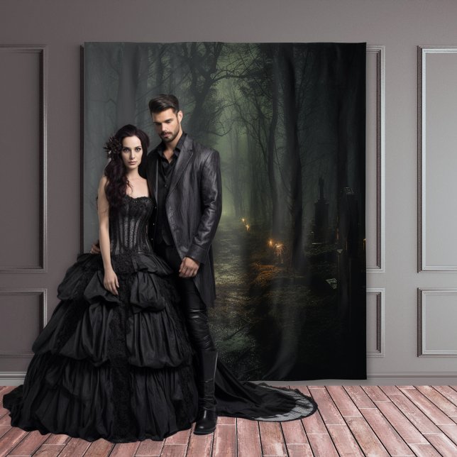 Moody Gothic Candlelit Forest Path XLarge Tapestry (Creator Uploaded)