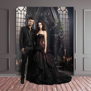 Moody Gothic Dark Alter Flowers & Greenery XLarge Tapestry