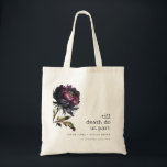 Moody Gothic Dark Purple Black Peony Wedding Tote Bag<br><div class="desc">Moody Gothic Purple Black Peonies Theme Collection.- it's an elegant watercolor Illustration of moody dark purple gothic floral perfect for your luxury gothic wedding and parties. It’s very easy to customise,  with your personal details. If you need any other matching product or customisation,  kindly message via Zazzle.</div>