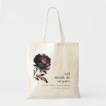 Moody Gothic Dark Purple Black Peony Wedding Tote Bag<br><div class="desc">Moody Gothic Purple Black Peonies Theme Collection.- it's an elegant watercolor Illustration of moody dark purple gothic floral perfect for your luxury gothic wedding and parties. It’s very easy to customise,  with your personal details. If you need any other matching product or customisation,  kindly message via Zazzle.</div>