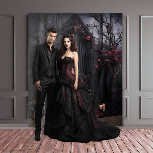 Moody Gothic Dark Veiled Arch & Chair XLarge Tapestry