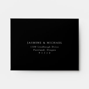 Moody Gothic Floral Wedding RSVP Envelope