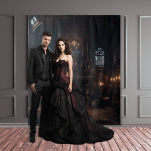 Moody Gothic Mansion Marble Fireplace XLarge Tapestry