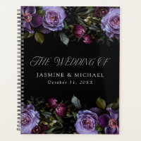 Moody Gothic Purple Floral Wedding