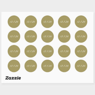 Moody Green Vintage Wedding Date Envelope Seal