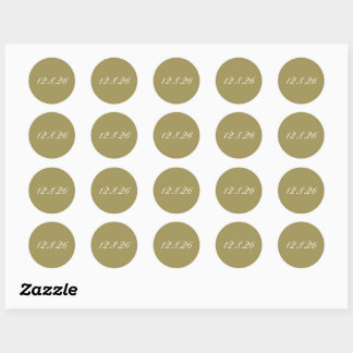 Moody Green Vintage Wedding Date Envelope Seal