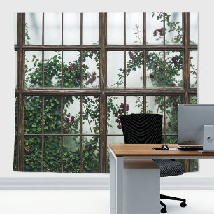 Moody Greenhouse Conservatory Glass Accent Wall Tapestry