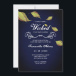 Moody Halloween Party Invitation – Adult Costume<br><div class="desc">Host a Halloween birthday party with a modern, moody twist using this adult costume party invitation. Featuring a deep navy blue background and bold chartreuse leaves, this stylish design is perfect for Sweet 16, 30th, 40th, 50th, or 60th birthday celebrations that break from tradition and stand out from the crowd....</div>