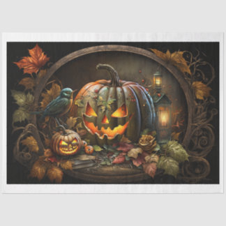Moody Halloween Pumpkins Tissue Paper