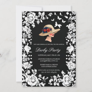 Moody High-Fashion Kentucky Derby Invitation   Bla