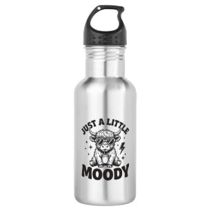Moody Highland Cow Vintage Engraving Shirt Design_ 532 Ml Water Bottle