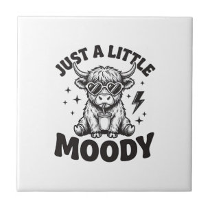 Moody Highland Cow Vintage Engraving Shirt Design_ Tile
