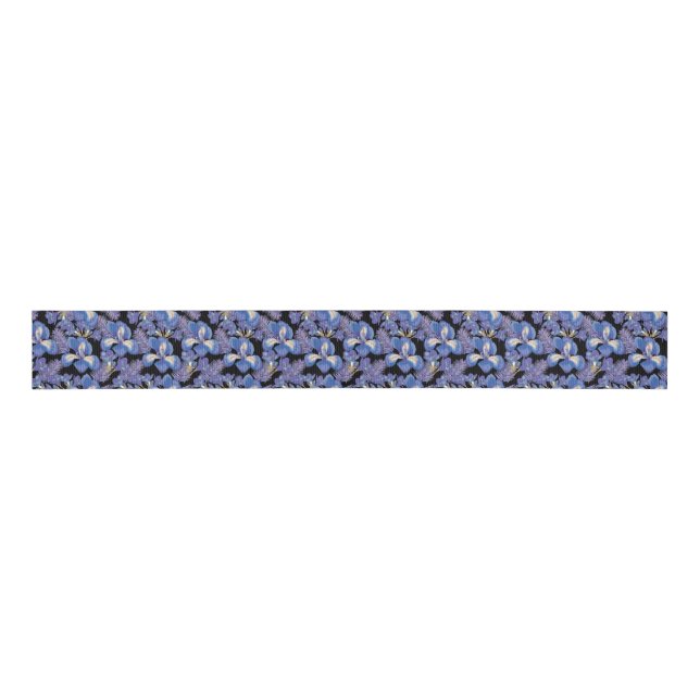 moody iris grosgrain ribbon (Front)