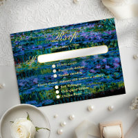 Moody Jewel Tone Monet Lily Pond Art Wedding Meal