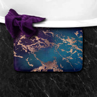 Moody Luxe Marble | Deep Purple and Teal Rose Gold