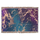 Moody Luxe Marble | Deep Purple and Teal Rose Gold