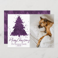 Moody Merry Christmas | Deep Plum Purple Photo