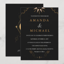 Moody Midnight Celestial Gold Foil Starry Night