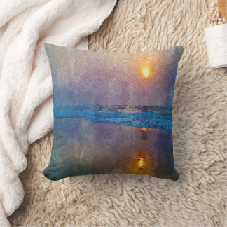 Moody misty seaside sunrise  cushion