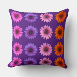 Moody Modern Winter Botanical Christmas Purple Cushion