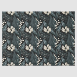 Moody moth fern and lily of the valley gothic tissue paper