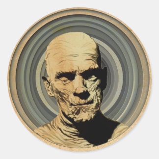 Moody Mummy Classic Round Sticker