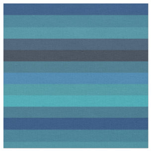 Moody Navy & Slate Blue Horizontal Stripes Fabric