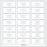 Moody Ocean Blue Font Guest Address<br><div class="desc">This moody ocean blue font guest address sticker is perfect for your simple tropical boho wedding. It is designed with minimalist white tropical leaves and a stunning dark blue-green background.</div>
