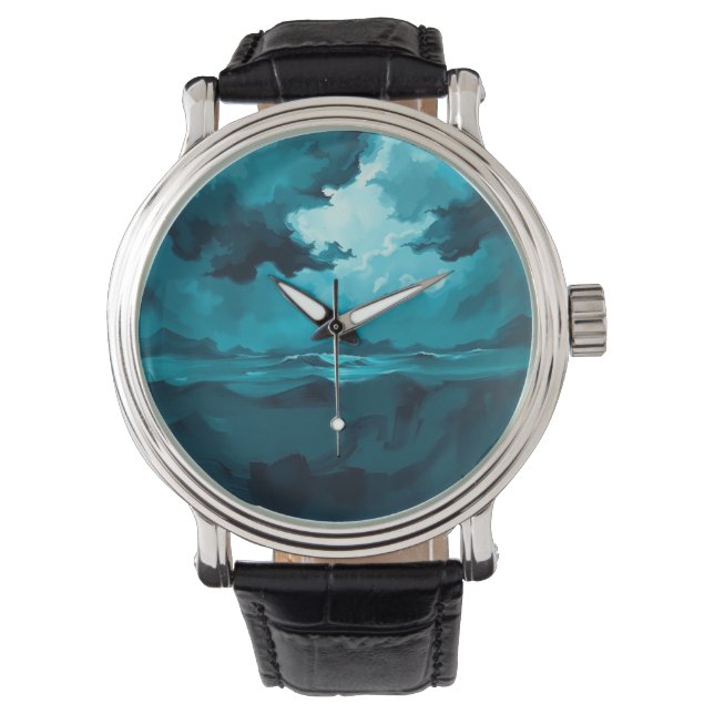 Moody Ocean Waves Under Stormy Sky – Abstract Seas Watch (Front)