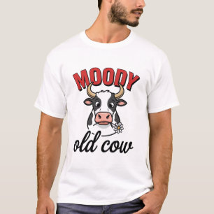 Moody Old Cow Vintage Funny Cow Shirt Design_1