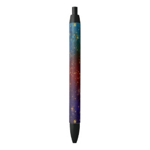 Moody Ombre   Psychedelic Grunge Gold Stardust Black Ink Pen