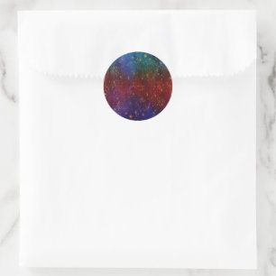 Moody Ombre   Psychedelic Grunge Gold Stardust Classic Round Sticker