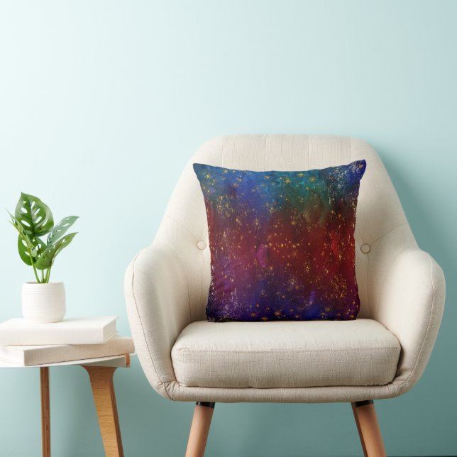 Moody Ombre | Psychedelic Grunge Gold Stardust Cushion (Chair)