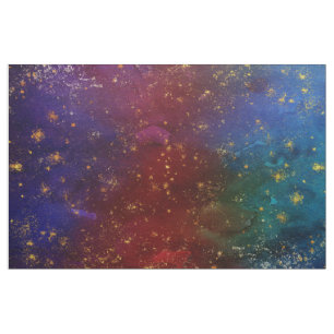 Moody Ombre   Psychedelic Grunge Gold Stardust Fabric