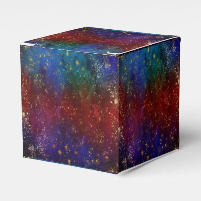 Moody Ombre | Psychedelic Grunge Gold Stardust Favour Box (Front Side)