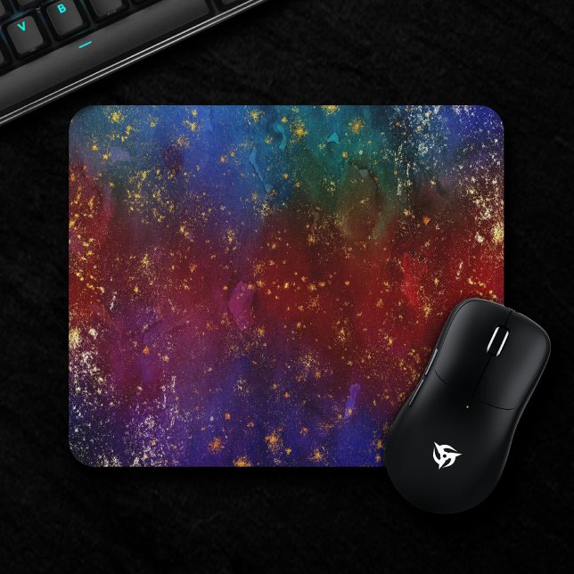 Moody Ombre | Psychedelic Grunge Gold Stardust Mouse Mat (Creator Uploaded)