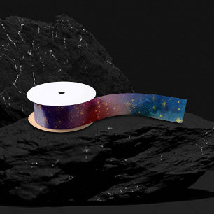 Moody Ombre   Psychedelic Grunge Gold Stardust Satin Ribbon