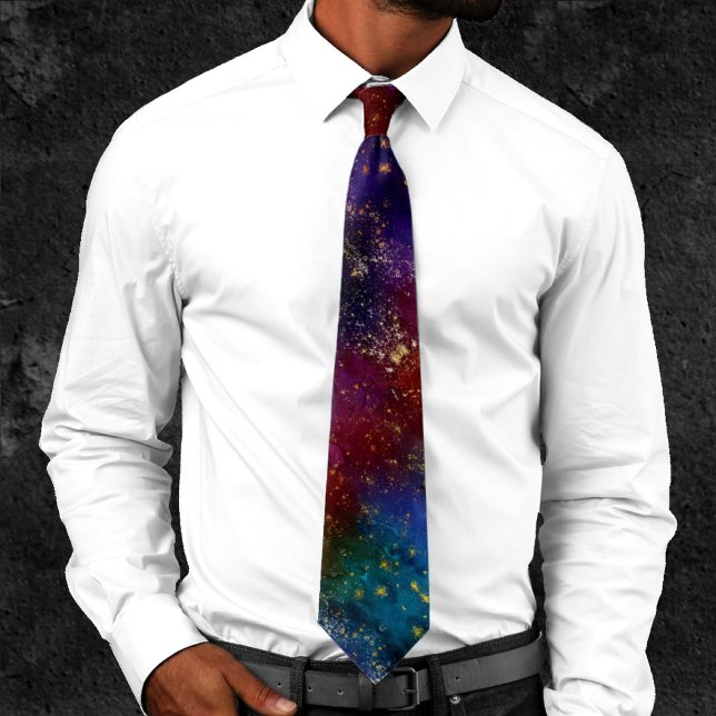 Moody Ombre | Psychedelic Grunge Gold Stardust Tie (Creator Uploaded)