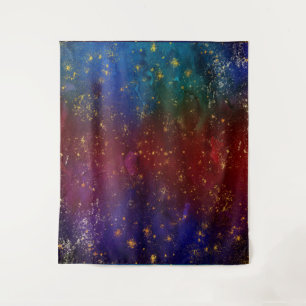 Moody Ombre   Psychedelic Grunge Stardust Backdrop Tapestry