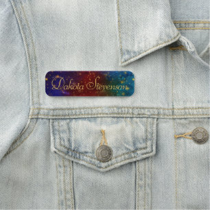 Moody Ombre   Psychedelic Grunge Stardust Branding Name Tag