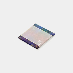 Moody Ombre   Psychedelic Grunge Stardust Monogram Post-it Notes
