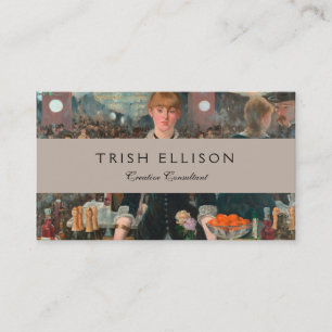 Moody Parisian Bar Manet A Bar at the Folies-Bergè Business Card