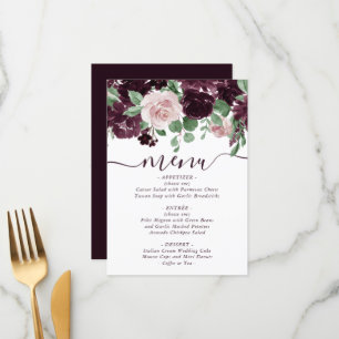 Moody Passion Dramatic Purple Floral Garland Menu