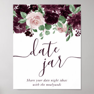 Moody Passions   Dramatic Purple Wine Date Jar Poster