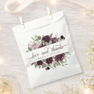 Moody Passions   Dramatic Purple Wine Love Thanks Favour Bags